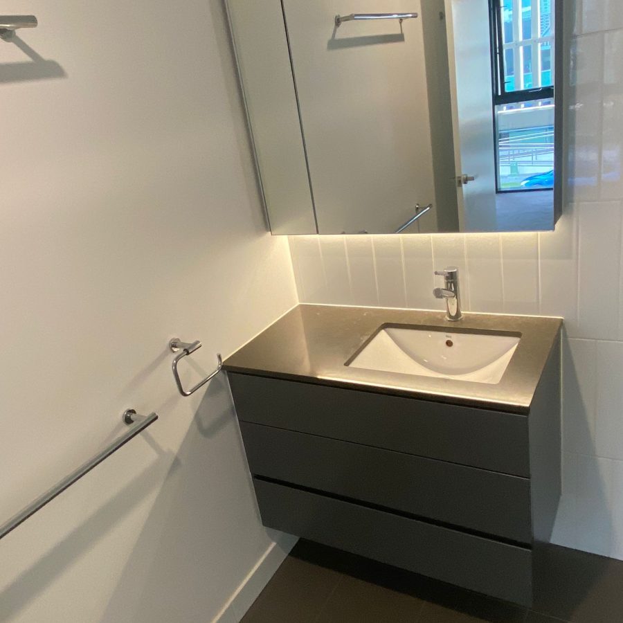 A bathroom cleaned by the Northside Specialised Cleaning team